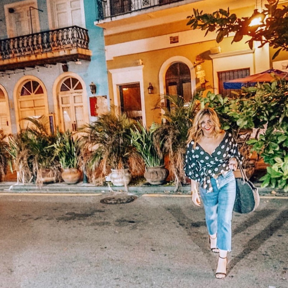 Fashion Nova - polka dot wrap around  blouse